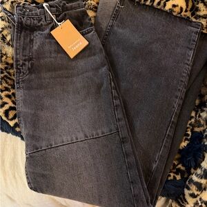 Reformation Charcoal Tazz Maxi Denim Skirt size 27 NWT